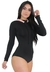 Body Feminino Com Capuz Manga Longa