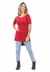 Blusa Feminina Long Line Vermelho