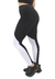 Calça Preta com Branca Legging Fitness - comprar online