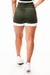 Short Fitness Academia Verde Militar com Branco Cintura Alta na internet