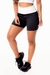 Short Fitness Academia Preto com Branco Cintura Alta