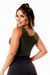 Top Cropped Fitness Academia Verde Militar com Preto na internet