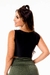 Top Cropped Fitness Academia Verde Militar Preto e Branco - comprar online