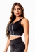 Top Fitness Academia Preto com Branco Cropped - loja online