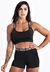 Conjunto Fitness Short + Cropped Elástico Preto