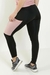 Calça Preta com Bolso em Tela Rosé Legging Cintura Alta - comprar online