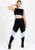 Conjunto Metamorfose Cropped + Calça Legging Preto com Azul - loja online