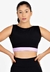 Cropped Preto com Faixa Rosa Metamorfose - comprar online