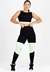 Conjunto Metamorfose Cropped + Calça Legging Preto com Verde