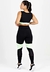 Conjunto Metamorfose Cropped + Calça Legging Preto com Verde - loja online