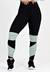 Calça com Detalhe Verde Legging Metamorfose Preto