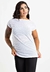 Blusa Fitness Branco Tela Manga Curta - comprar online