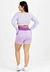 Conjunto Short + Cropped de Tela Roxo e Lilás - comprar online