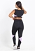 Conjunto Fitness Cropped + Calça Legging Triângulo Preto com Lilás na internet