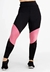 Calça Preto Rosê Detalhe Tulê Legging Fitness