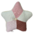 Almofada Formato Estrela em Tricot cor Rosa com Verso em Alpaca