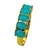 Anel Azul 2022 Banhado a Ouro 18K- Idelle - comprar online