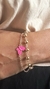 Pulseira de Borboleta Pink Banhado a Ouro 18K - comprar online