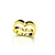 Anel V Banhado a Ouro 18K- Idelle - comprar online