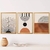Set 3 Cuadros Minimalista Bauhaus Boho Neutral Marco Madera - comprar en línea