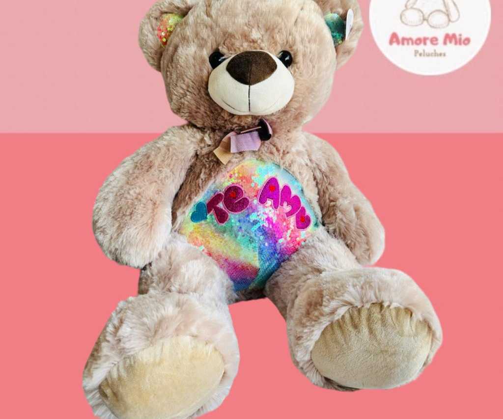 Oso de peluche arcoiris hot sale