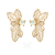 Brinco Earcuff Flolha Cristal Prasiolita