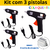 Kit 3 pistola cola quente pequena para bastão fino BRINDE 6 bastões