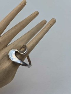 AN85- Anillo lazo vaivén de plata 925