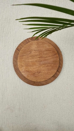 MAT071-Plato playo de teca de 25 cms - comprar online