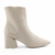 Bota Cano Curto Feminina Via Uno Branca Bico Fino Ankle