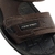 Sandalia Masculina Confortável Papete de Couro Legitimo Tiras Velcro Marrom - loja online