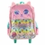 Mochila Feminina Escolar de Rodinha Infantil Menina Rosa Kids Fofa