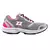 Tênis Abuzze Classic Running em tons de cinza e rosa, ideal para corrida e caminhadas, com design ultraconfortável.