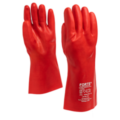 GUANTE PVC 14-35 CMS ROJO