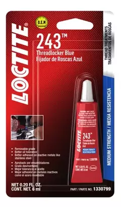 Loctite 243 Trabador Fijador De Roscas Resistencia Media 6ml