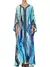 Kaftan Reto com Renda Azul