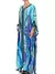 Kaftan Reto com Renda Azul - comprar online