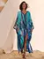 Kaftan Reto com Renda Azul - loja online