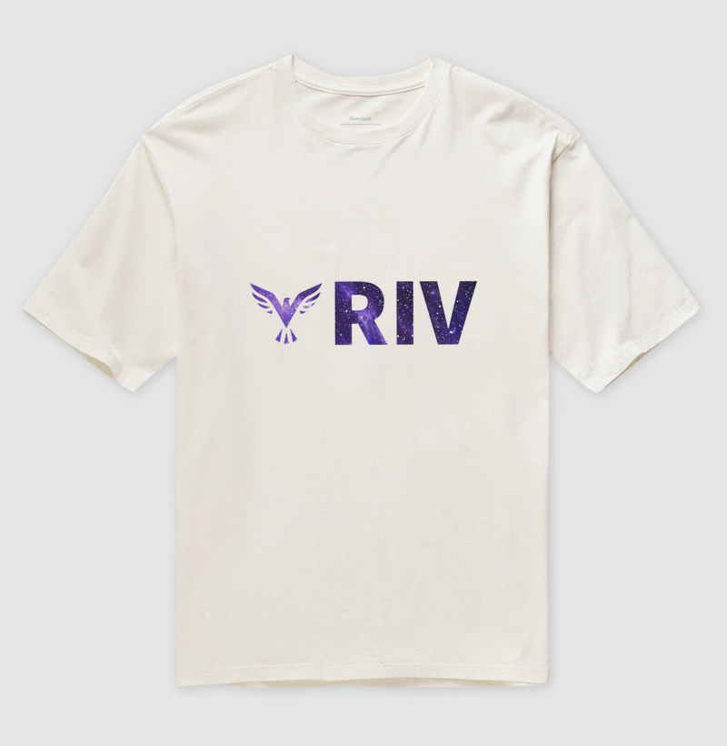 Camiseta Oversized RIV - Logo Espacial