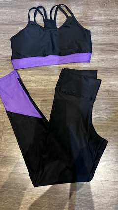 Conjunto preto com roxo - comprar online