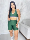 Conjunto verde com cinza