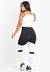 Cropped Branco + Calça Legging Fitness Preto Com Branco Conjunto Fitness | REF: LX054 - comprar online