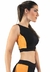Cropped Fitness Preto Detalhe Amarelo Top | REF: CC17 - Click Store