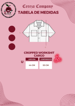 Cropped Workshirt Cargo Bege na internet