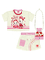 CONJUNTO BLUSA GATINHO, SHORT/SAIA E BOLSA STRAWBERRY CINTI 12117