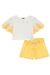 Conjunto de Blusa Cropped em Malha Elastic e Shorts em Tecido Glow 68977 Kukiê