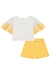 Conjunto de Blusa Cropped em Malha Elastic e Shorts em Tecido Glow 68977 Kukiê - comprar online