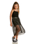 SAIA DE TULE PLISSADO COM FORRO EM LUREX STRASS PRETO PINKX P242335 - comprar online