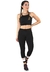 Academia Cropped Preto + Calça Fitness Preto Com Detalhe Rosê e Branco Conjunto Fitness | REF: LX060 - comprar online