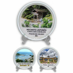 10 Pratinhos com Ponto Turístico - 12 cm - Kit com 10 pratinhos - comprar online